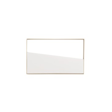 ALBA Rechteckige LED-Deckenleuchte, weiß und gold, 10 W, 1200 lm, Farbtemperatur 25 x 3,5 x 40 cm