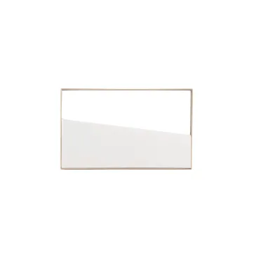 PLAFONIERA LED ALBA RETTANGOLARE BIANCA E ORO 10W 1200LM CCT 25X3,5X40CM