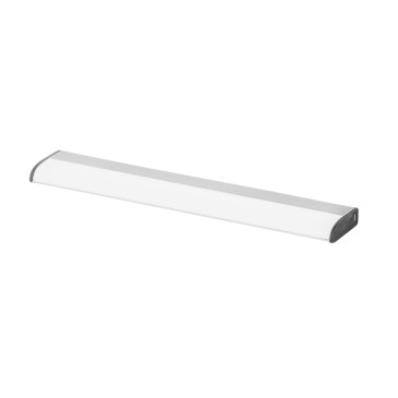 Wiederaufladbare silberne LED-Lampe ZAK, 1,2 W, 100 lm, 3000 K, 12 V DC, dimmbar mit Sensor, 26,1 x 1,35 x 4,6 cm