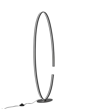 CLARKE LED-Stehleuchte, schwarz, 25 W, 3650 lm, 3000 K, 42 x 4 x 133 cm