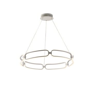 Weiße Infinity LED-Pendelleuchte, 61,5 W, 5530 lm, 4000 K, 78 x 10 x 120 cm
