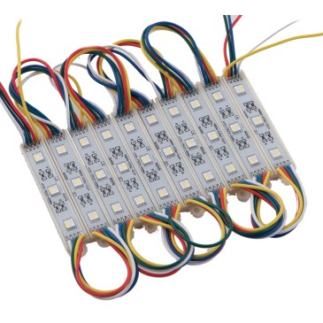 Kit de 20 modules LED d'éclairage DC12V LED 0,96W/m 72LM/m 6000K IP65 7,8 x 0,6 cm