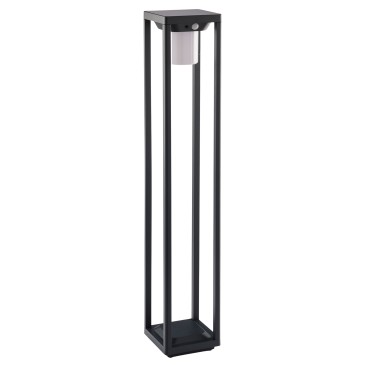 KYOTO ANTHRAZIT LED-MAHLSTEINLEUCHTE 2,5 W 300 lm 4000 K MIT SOLARPANEL UND SENSOR IP44 14,5 x 14,5 x 80 cm