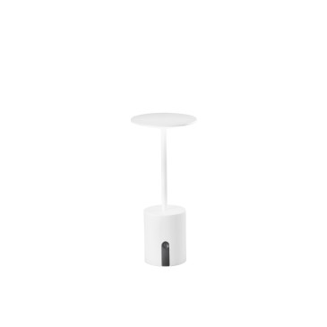LAMPADA DA TAVOLO RICARICABILE LED LIBERTY BIANCA 2W 300LM 3000K DIMM. IP44 10X22CM