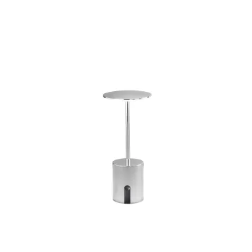 LAMPADA DA TAVOLO RICARICABILE LED LIBERTY CROMO 2W 300LM 3000K DIMM. IP44 10X22CM