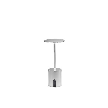 Wiederaufladbare LED-Tischleuchte LIBERTY CHROME, 2 W, 300 lm, 3000 K, dimmbar, Schutzart IP44, 10 x 22 cm