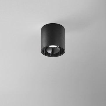 PLAFONIERA A LED NERA TONDA...