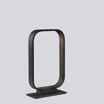 Lampe de table LED marron...
