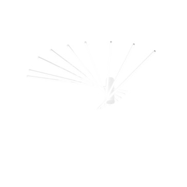 Plafonnier LED blanc Shanghai 66 W 9 450 lm 3 000 K 120 x 100 x 25 cm