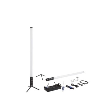 Kit de 8 tubes LED RGBW+UV rechargeables avec Wi-Fi et étanchéité IP65