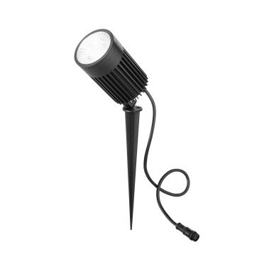 PROIETTORE LED TARGET DC24V NERO 30W 468LM RGBW IP67 CON PICCHETTO 7,8X12,3X26CM