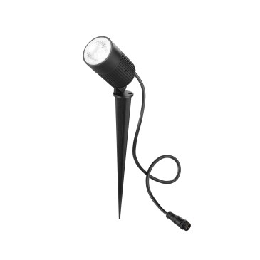 PROIETTORE LED TARGET DC24V NERO 8W 190LM RGBW IP67 CON PICCHETTO 5,6X8,55X23,8CM