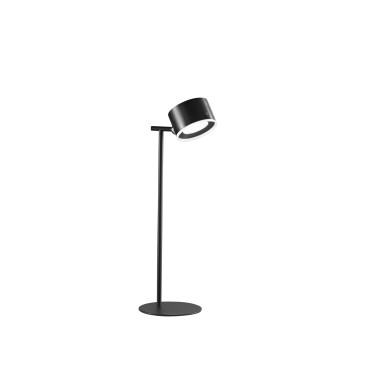 Lampe LED Tesla rechargeable, tête magnétique noire, 4 W, 186 lm, RGB+CCT, socle inclus pour applique murale 12