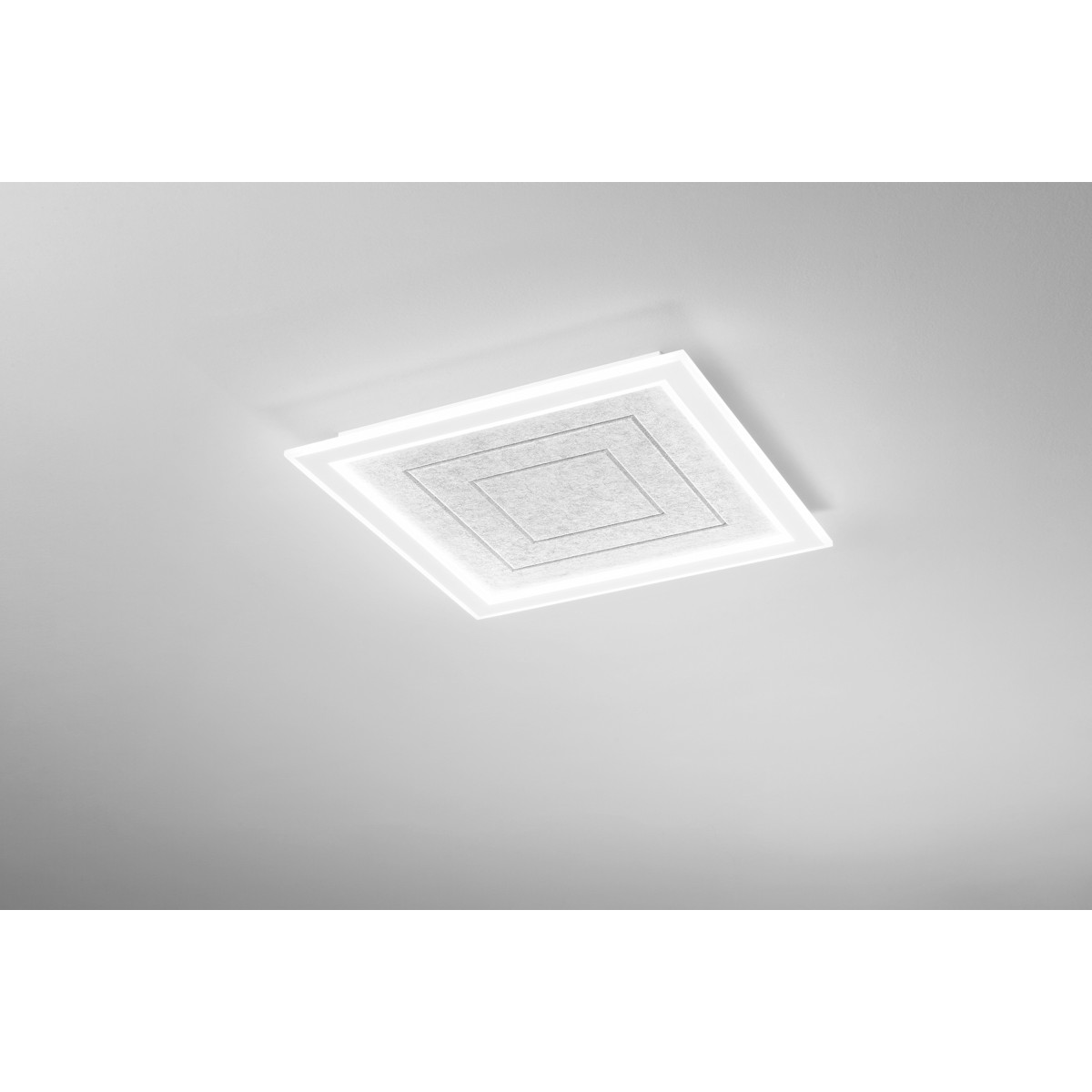 PLAFONIERA AUX GRIGIA QUADRATA IN PMMA 40W CCT...
