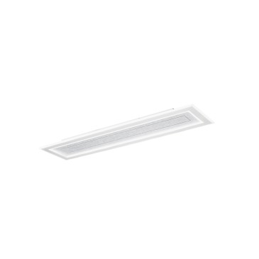 PLAFONIERA AUX GRIGIA RETTANGOLARE IN PMMA 40W CCT 3000/4000/6500K 120X30X5.5CM