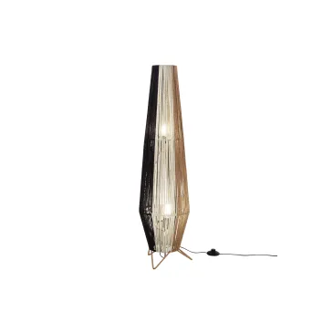 LUME COCONUT NERO+BIANCO+MARRONE IN METALLO 2XE27 40W LAMP SIZE D25xH90CM STRUTTURA D25XH100CM