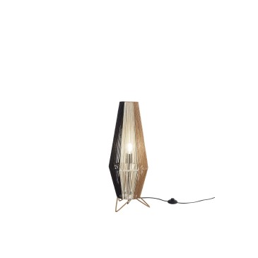 LUME COCONUT NERO+BIANCO+MARRONE IN METALLO 1XE27 40W LAMP SIZE D25xH60CM STRUTTURA D25XH70CM