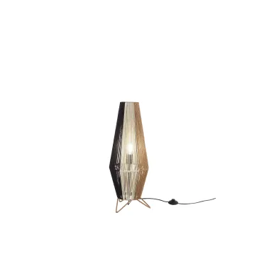 LUME COCONUT NERO+BIANCO+MARRONE IN METALLO 1XE27 40W LAMP SIZE D25xH60CM STRUTTURA D25XH70CM