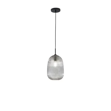 SOSPENSIONE DUKE GRIGIA IN VETRO 1XE27 D21X200CM