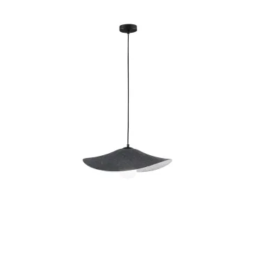 SOSPENSIONE LENGLEN IN FELTRO NERO CAVO 2M PARALUME 50CM 1XE27