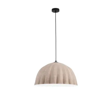 SOSPENSIONE MIDI IN FELTRO KAKI/BIANCO CAVO 2M PARALUME 53CM 1XE27
