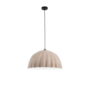 Suspension MIDI en feutre kaki/blanc, câble de 2 m, abat-jour de 53 cm, 1 ampoule E27
