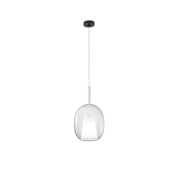 Transparente Pyrex-Glasaufhängung 1xE27 25x120cm