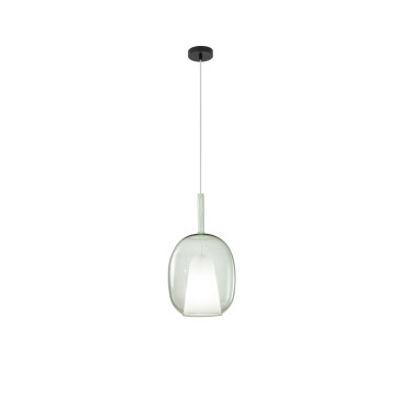 SUSPENSION EN VERRE PYREX VERT 1XE27