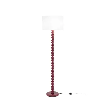 PIANTANA SULTAN ROSSA IN METALLO+VELLUTO 1XE27 15W, LAMP. Dia40XH20CM, STRTTURA 40X40X153CM