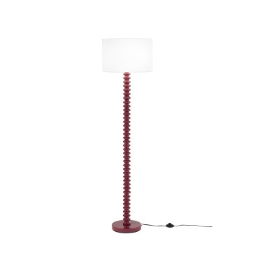 SULTAN RED Stehleuchte aus Metall und Samt, 1 x E27, 15 W, Lampendurchmesser 40 x H 20 cm, Gestell 40 x 40 x 153 cm
