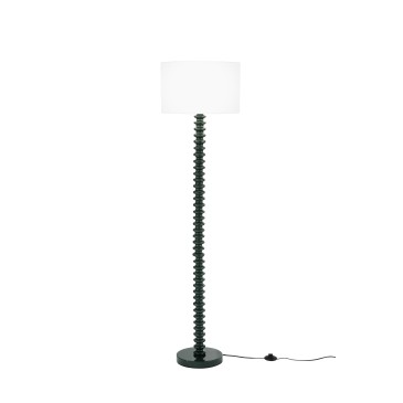 PIANTANA SULTAN VERDE IN METALLO+VELLUTO 1XE27 15W, LAMP. Dia40XH20CM, STRTTURA 40X40X153CM