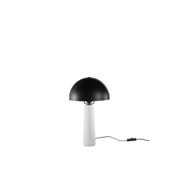 VITRUVO Lampe aus schwarzer Keramik, Gesamtgröße D25 x H44 cm