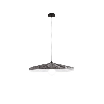 SOSPENSIONE WIMBLEDON IN FELTRO GRIGIO CAVO 2M PARALUME 69CM 1XE27