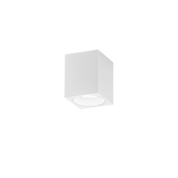 Schwarze quadratische Aluminium-Deckenleuchte GU10 | MondialShop