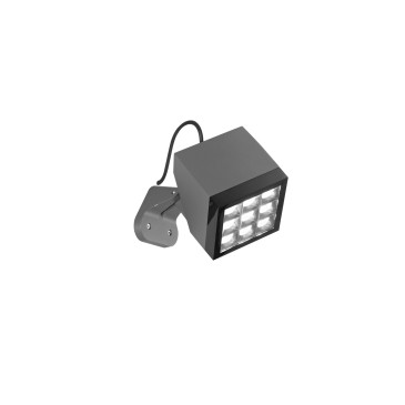 Projecteur LED pavé anthracite 26 W 3 500 lm 3 000 K IP65 20,1 x 16,5 x 23,1 cm