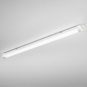 Plafonnier LED étanche RUBIS WHITE 36W 4320LM CCT 3000K/4000K/6500K IP65 avec détecteur 1200x58x62mm