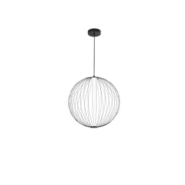 Schwarze Sextanten-LED-Pendelleuchte aus Mangan, 28 W, 3500 lm, 2700/3500/4000 K, 52 x 255 cm