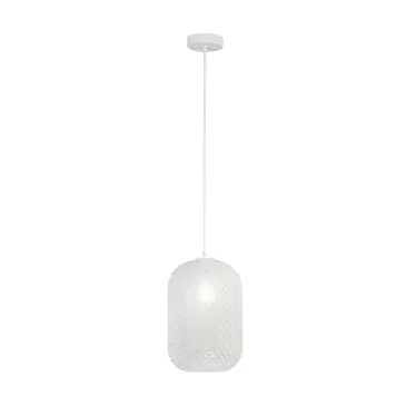 SOSPENSIONE ASHFORD OVALE BIANCA 1XE27 20X150CM