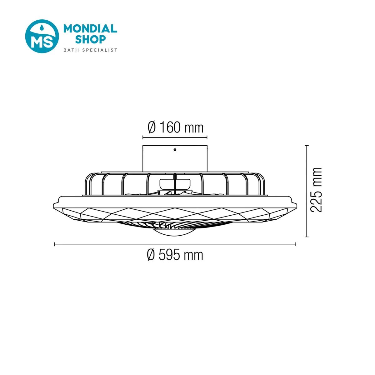 Scheda Tecnica plafoniera a soffitto LED con ventilatore...