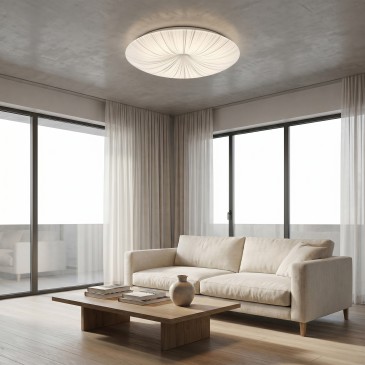 Plafoniera LED moderna da soffitto in acrilico Bianca o Silver 24W