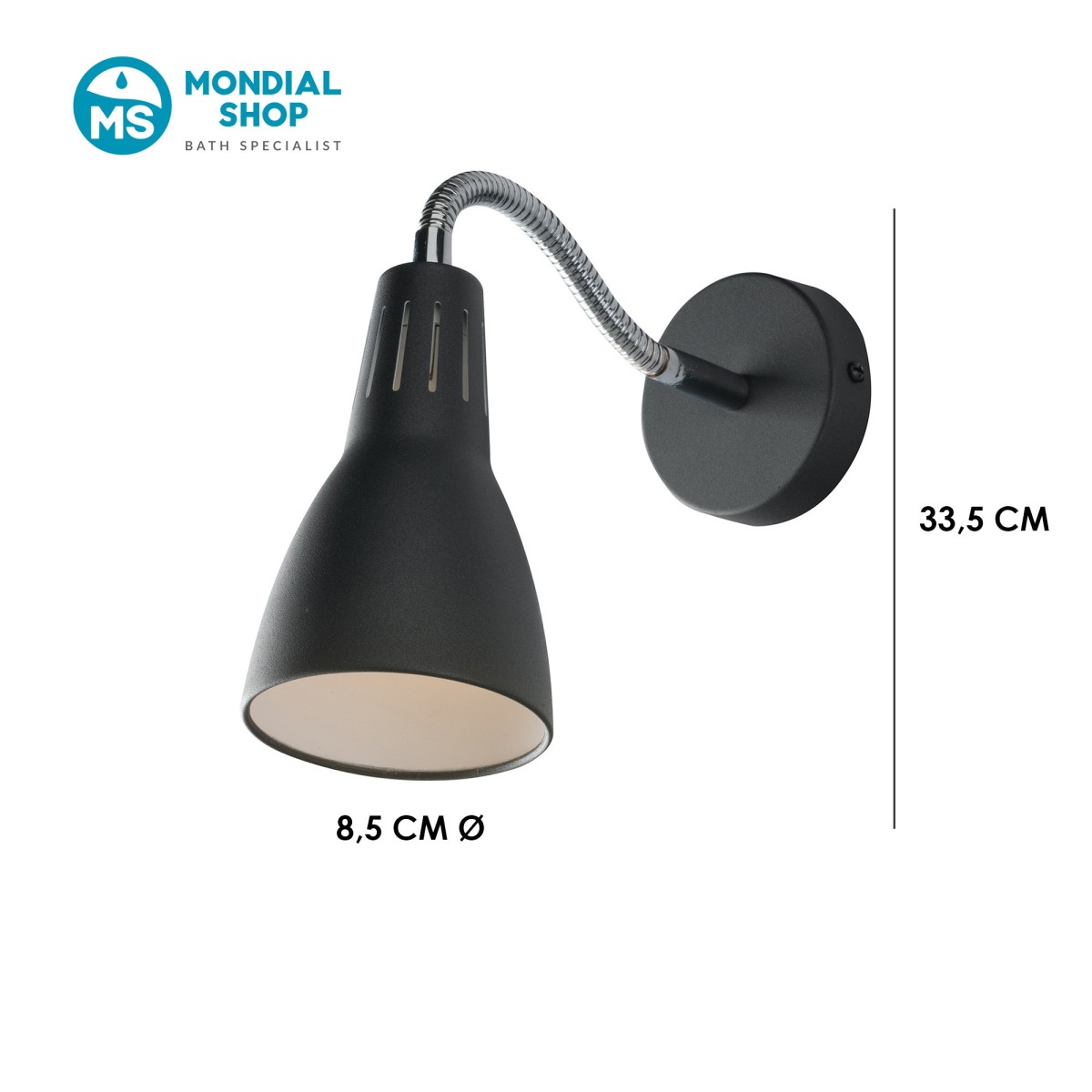 Scheda Tecnica Applique LED in metallo nera
