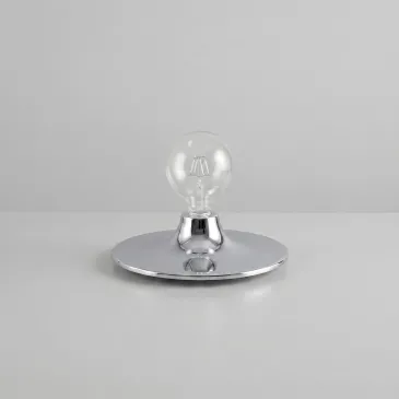 Plafonnier 1xE27 Blanc ou Chrome | MondialShop