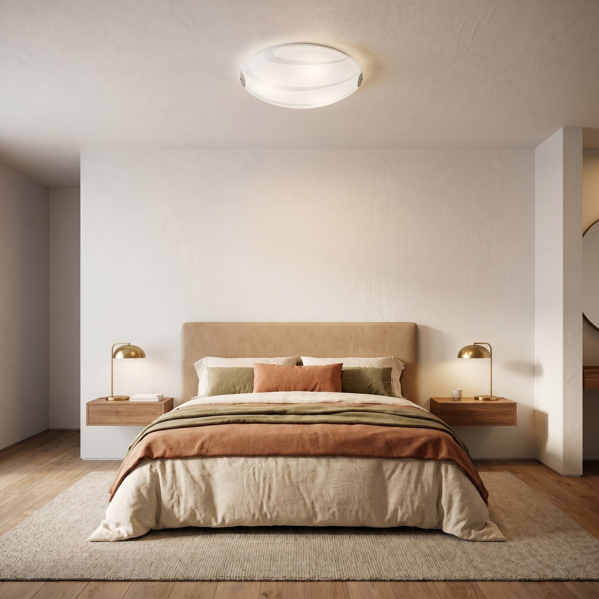 Plafonnier en verre blanc | Finition satinée | MondialShop