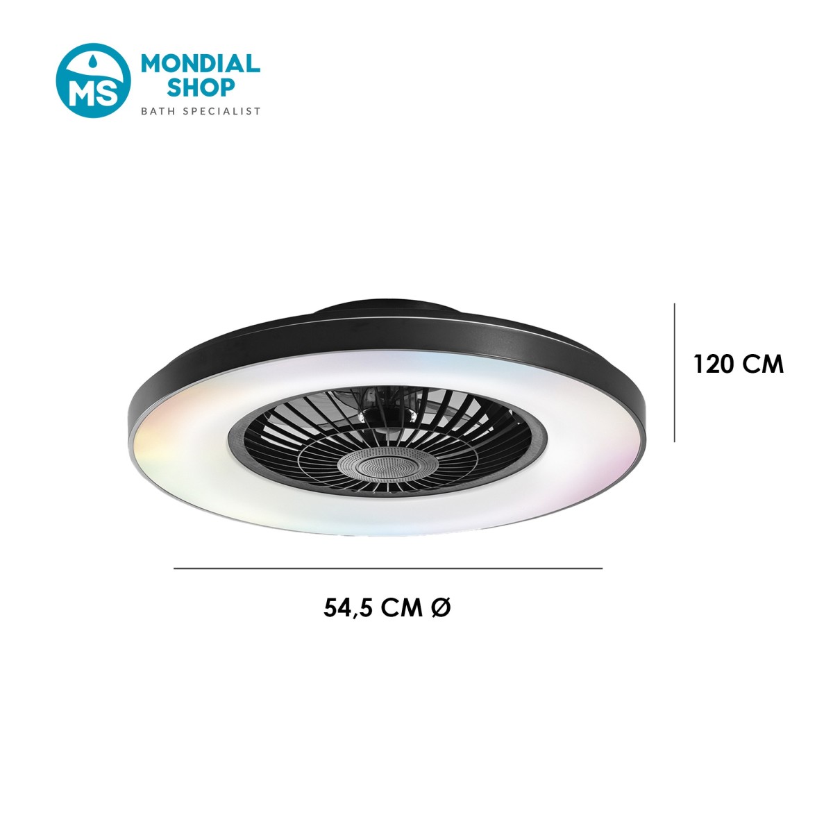 Ventilateur de plafond LED avec haut-parleur Bluetooth |...