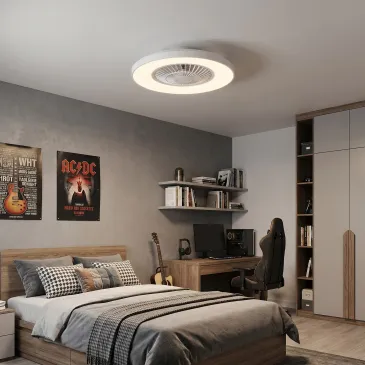 Ventilateur de plafond LED avec haut-parleur Bluetooth | MondialShop