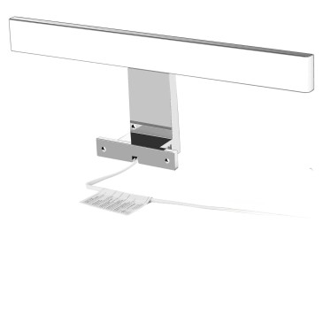 Mobile bagno sospeso bianco latte cannettato specchio e luce omaggio