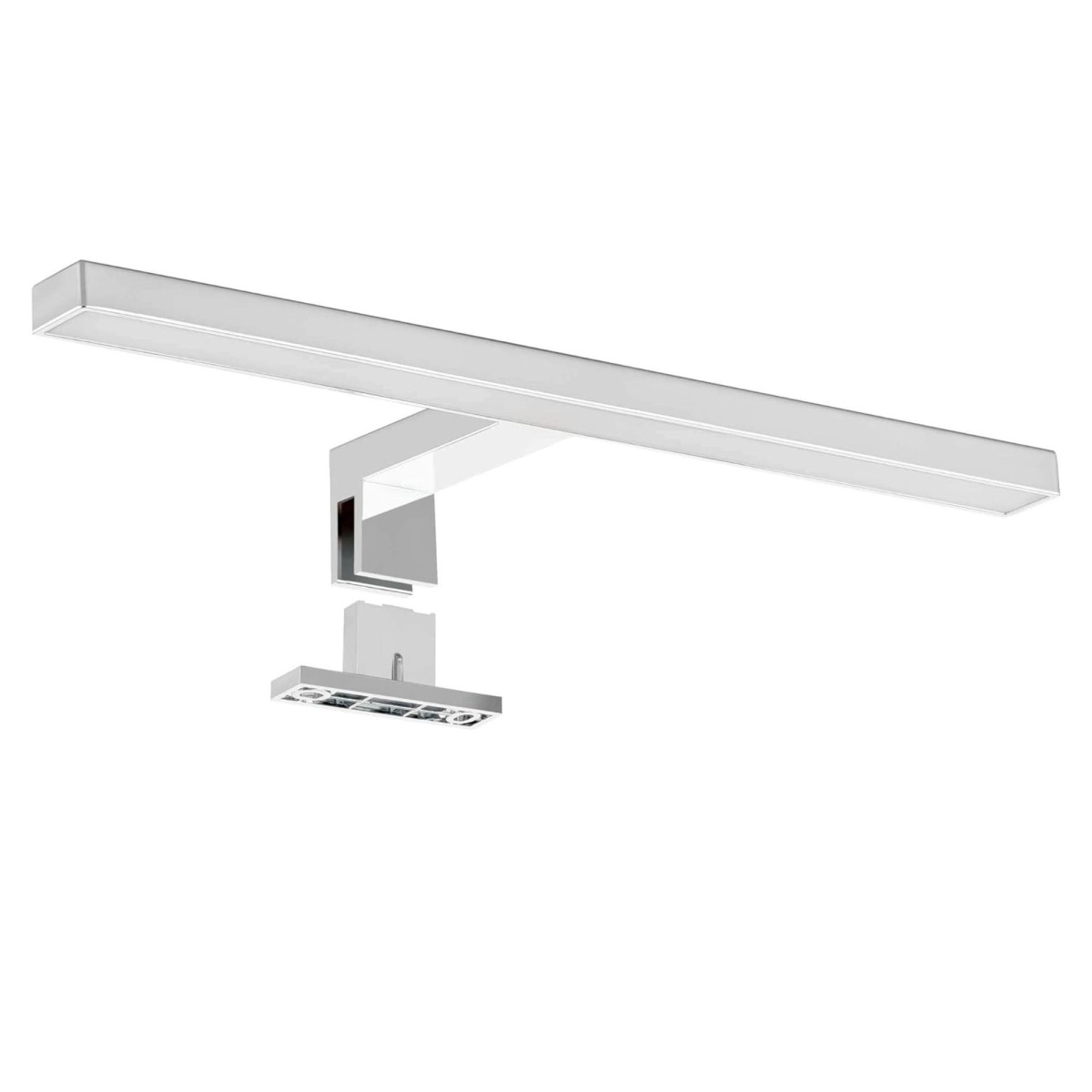 Mobile bagno sospeso bianco latte cannettato specchio e...