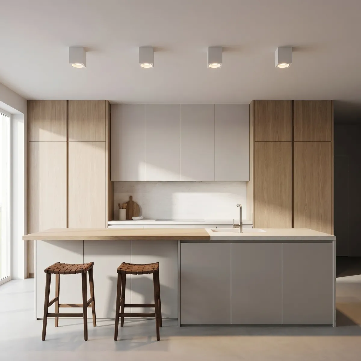 Plafonnier carré en aluminium GU10 | MondialShop