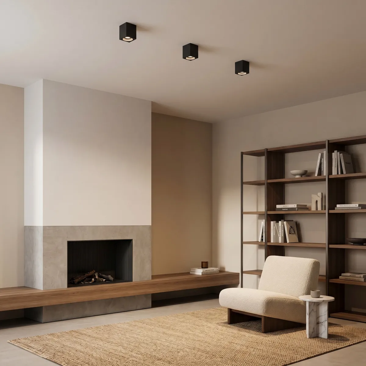 Plafonnier carré en aluminium GU10 | MondialShop