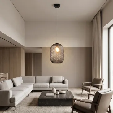 Farbige ovale Pendelleuchte 1xE27 | Mondialshop